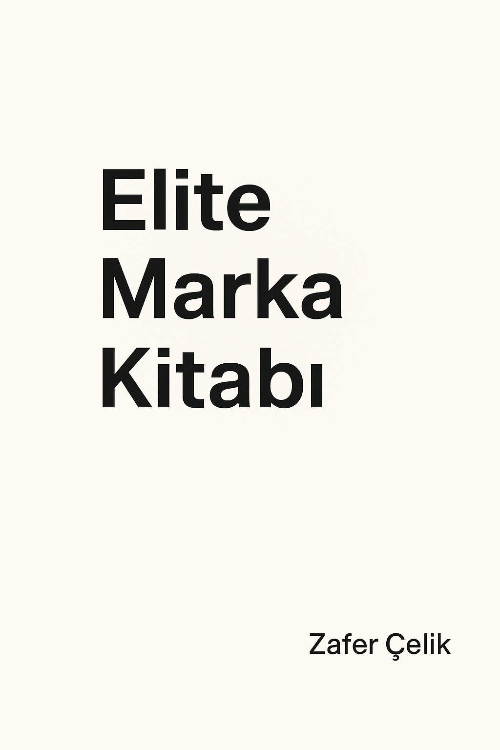 Elite Marka Kitabı Kapak